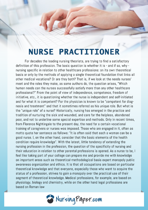 what is nurse essay