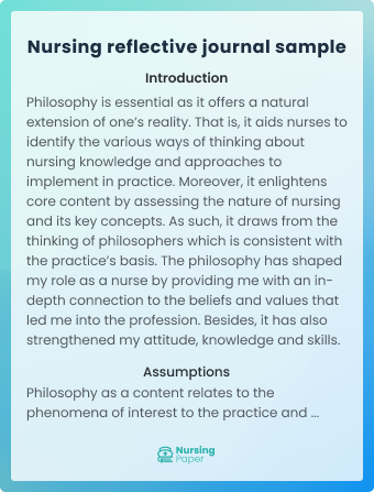 writing a reflection in nursing