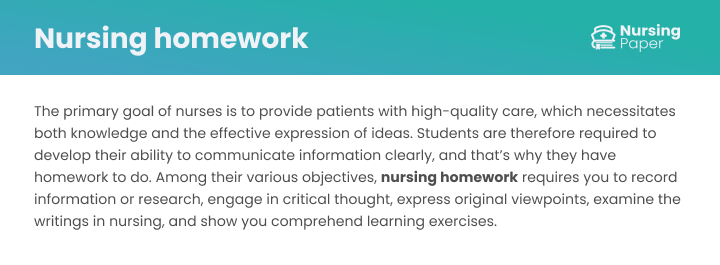 nursing school homework example