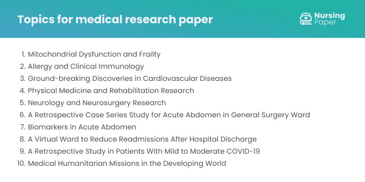 healthcare industry research paper topics