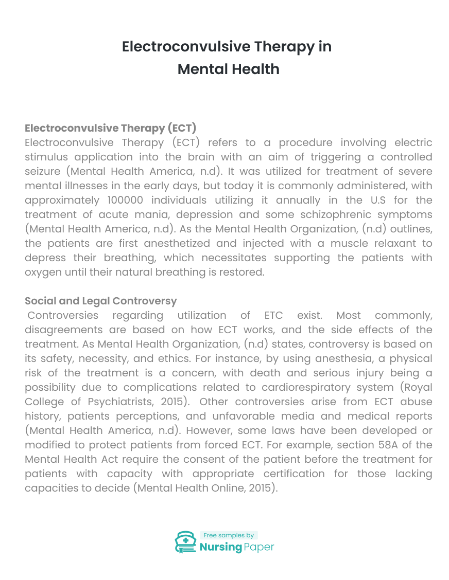 critique essay about mental health