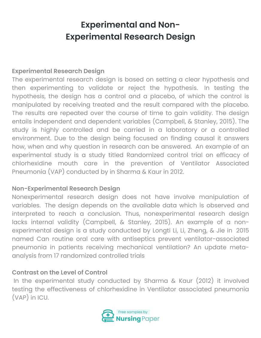 essay about experimental research