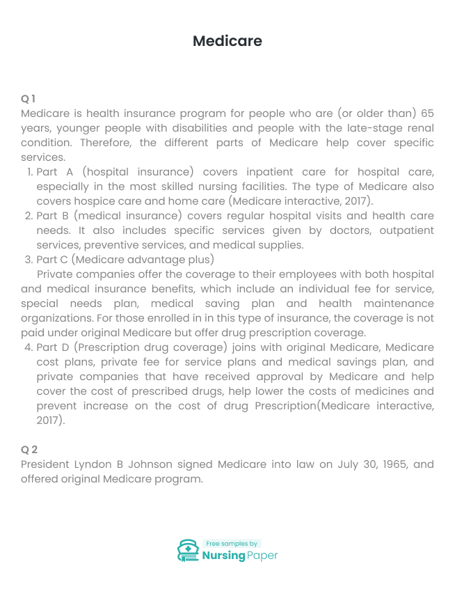 essay on medicare